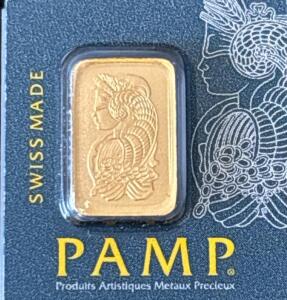 PAMP Suisse 1G Fine Gold 999.9 Bar