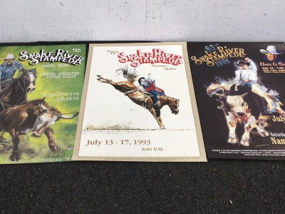 (3) Original Snake River Stampede Posters
