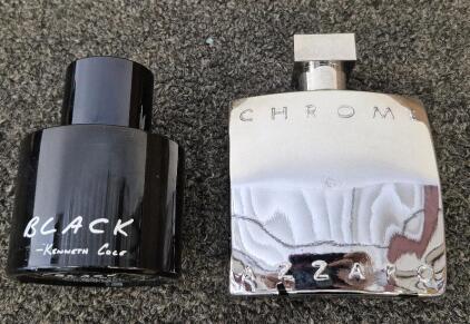 Chrome Azzaro Men's Cologne, Black Kenneth Cole Men's Cologne (Both Full)