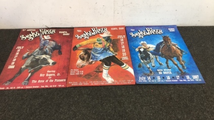 (3) Original Snake River Stampede Posters