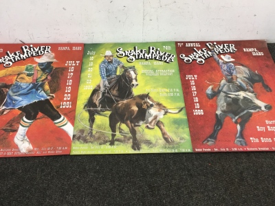 (3) Original Snake River Stampede Posters