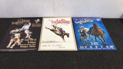 (3) Original Snake River Stampede Posters