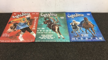 (3) Original Snake River Stampede Posters