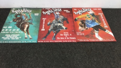 (3) Original Snake River Stampede Posters