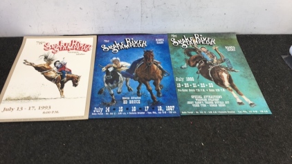 (3) Original Snake River Stampede Posters