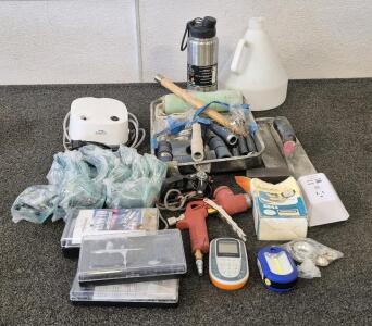 Painters Tools, (3) Air Brush Tool Set, (6) Protective Googles, Thermos, Philips Respironics (Works) And More.