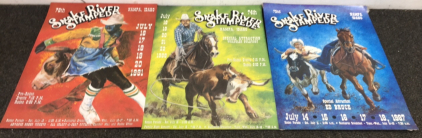 (3) Original Snake River Stampede Posters