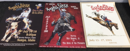 (3) Original Snake River Stampede Posters