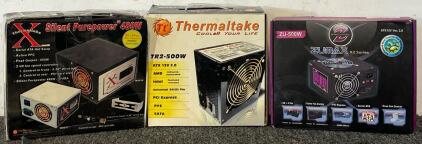 Zumax ZU-500W ATX Power Supply, Thermaltake Silent Purepower 480W ATX Power Supply & Thermaltake TR2-500W Power Supply