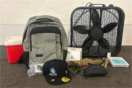 (1) Box Fan, (1) Igloo Cooler, (1) Cordless Hair Scalp Cleaner, And More