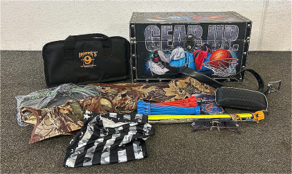 (1) Toy Chest, (1) Rifle Soft Case, Water Balloons, And More