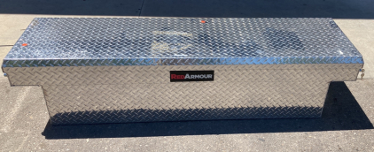 Red Armour Diamond Plate Tool Box W/Keys