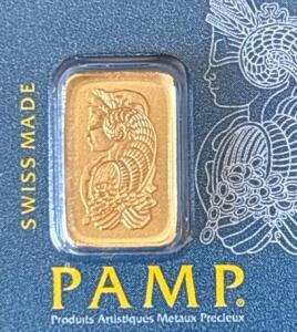 PAMP Suisse 1G Fine Gold 999.9 Bar