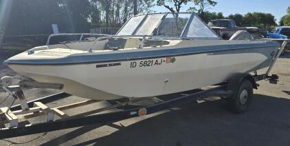 1973 GLASTRON BOAT AND TRAILER