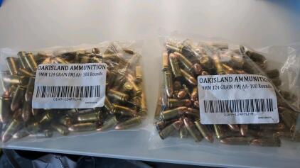 (200) 9mm Ammo - OakIsland Ammunition 124 Grain FMJ