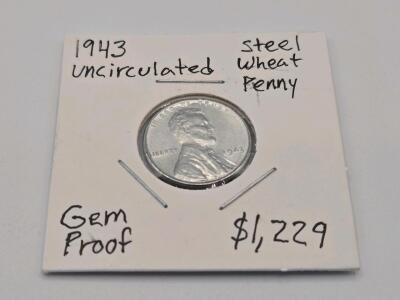 1943 Uncirculated Steel Wheat Penny