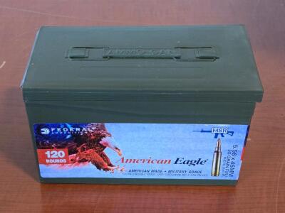 Mini Plastic Ammo Can - [120] Rounds - American Eagle - 5.56x45 - 55 Grain
