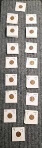 (37) Assorted Wheat Back Pennies, 1940-1958