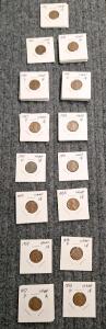 (36) Assorted Wheat Back Pennies, 1941-1958