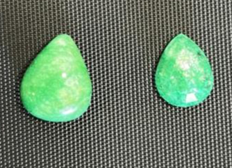 (2) Emerald Teardrop Shape Gemstones