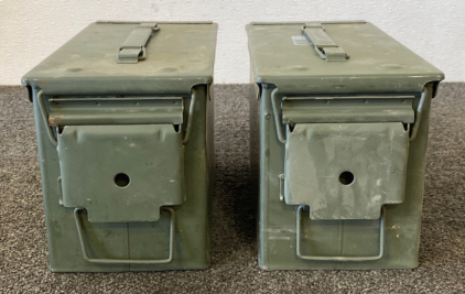 (2) Metal Ammo Cans