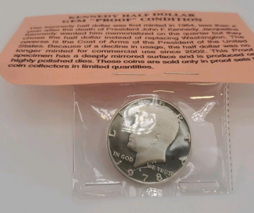 (1) 1978 Kennedy Half Dollar Gem &ldquo;Proof&rdquo; Condition