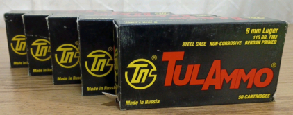 Ammo! 250rds TulAmmo 9mm FMJ 115gr