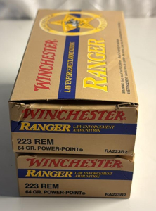 (2) Boxes Of 20 Winchester Ranger Law Enforcement 233 REM 64gr Power Point Rounds