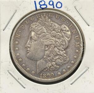 1890 Morgan Silver Dollar, Philadelphia Mint, 90% Silver
