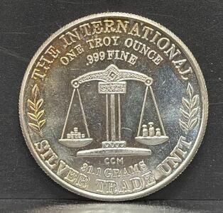 1 Troy Ounce .999 Fine Silver Coin - The International Silver Trade Unit