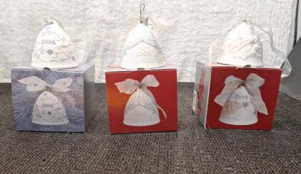 (3) LLADRO, Porcelain Christmas Bells