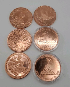 (6) Copper Rounds