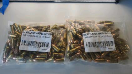 (200) 9mm Ammo - OakIsland Ammunition 124 Grain FMJ