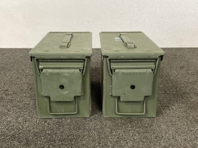 (2) Metal Ammo Cans