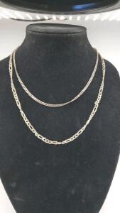 (2) Silver Chains .925