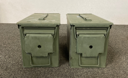 (2) Metal Ammo Cans