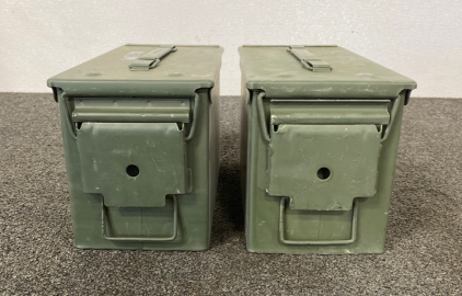 (2) Metal Ammo Cans