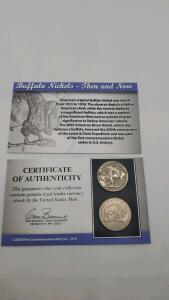 Buffalo Nickels With Certificate Of Authenticity