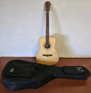 FENDER GC-12 NAT Acoustic Guitar w/ Soft Carry Case