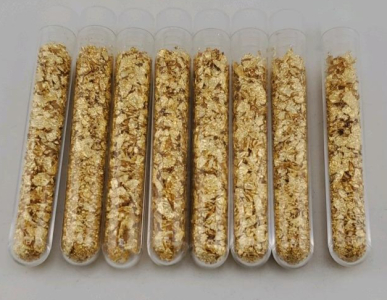 (8) Tubes of Gold Flakes