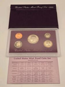 1988 San Francisco Mint Proof Coin Set
