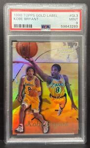 1998 Topps Gold Label Kobe Bryant PSA Mint 9 GL3 Los Angeles Lakers