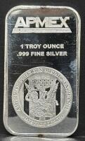 APMEX 1 Troy Ounce .999 Fine Silver Bullion Bar