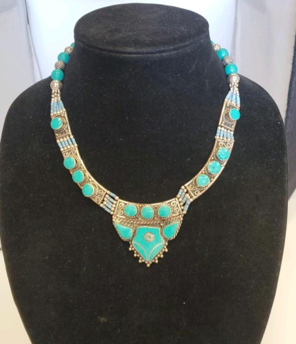Beautiful Large Natural Turquoise Necklace
