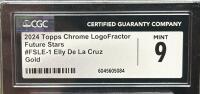 2024 Topps Chrome LogoFractor Future Stars Elly De La Cruz Card #FSLE-1 CGC Graded 9 MINT - 5