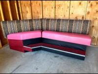 The Starters Bar Set-Up Includes: Whole Booth Bench Seating, (1) Mini Bar-Prep Table, & (1) Billards Table - 8