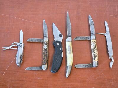 (6) Assorted Vintage Folding Knives: Colonial, Imperial, & More!
