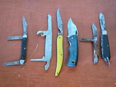 (6) Assorted Vintage Folding Knives: Camillus, Imperial, & More!