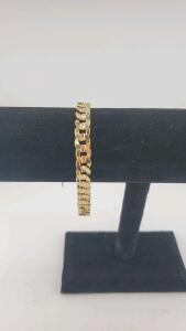 14k Stamped 10mm Gold Tone Cuban Link Bracelet Replica