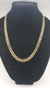 14k Stamped 10mm Gold Tone Cuban Link Chain Replica